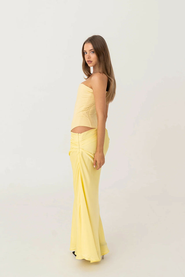 HNTR The Label Huxley Gown in Lemon - Dresses