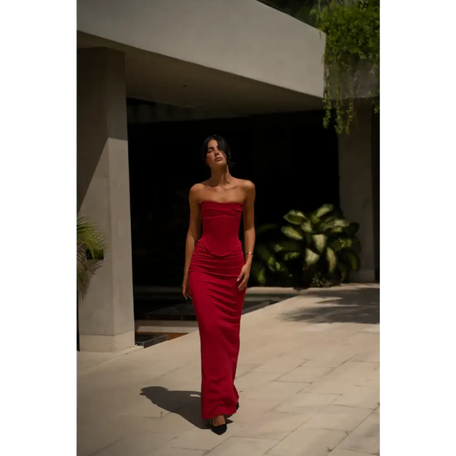 HNTR the Label Louie Gown in Red - 6 / Red - Dresses