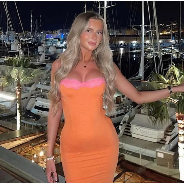 House of CB ‘Aiza’ Flame Maxi - XS (Bigger Cup) / Orange - Dresses