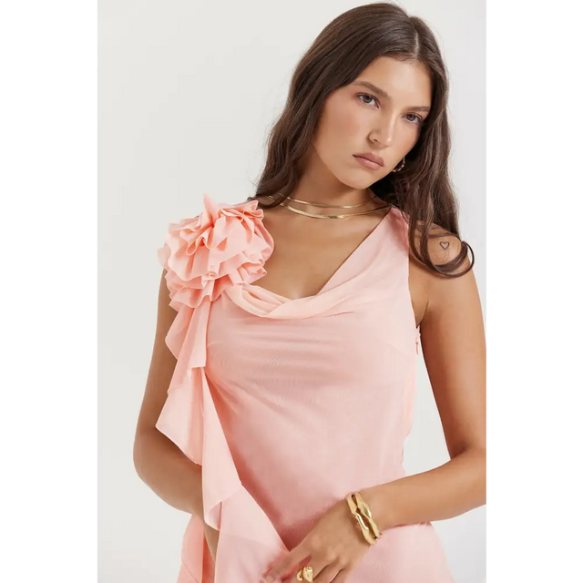 House of CB Charla Soft Apricot/Pink Mini Dress - Sizes XS & - Dresses