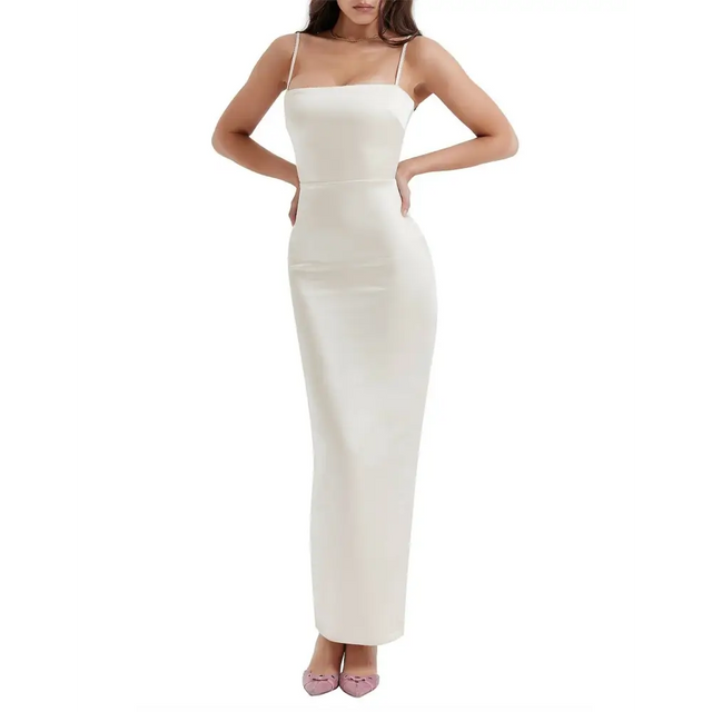 House of CB Costanza Vintage Cream Maxi Dress - 10 / White - Dresses