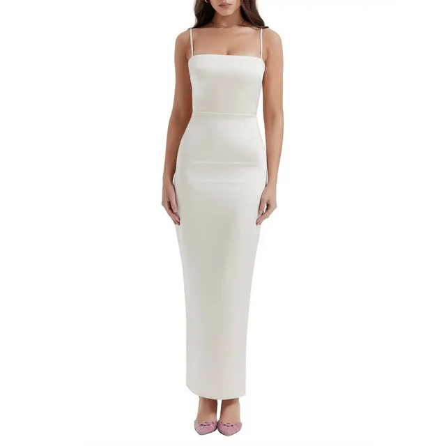 House of CB Costanza Vintage Cream Maxi Dress - 10 / White - Dresses