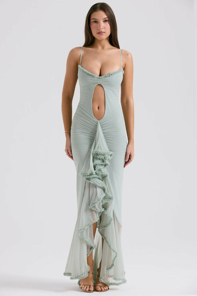 House of CB Gabriella Gown Pistachio - 8 / Green - Dresses