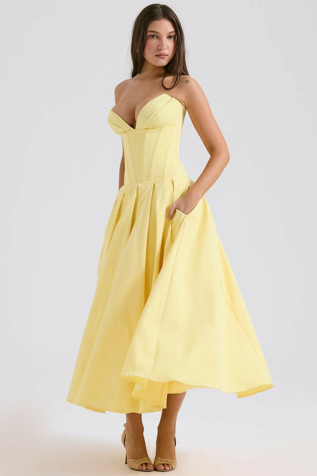 House of CB Lady Gown Sunshine Yellow - 8 / Yellow - Dresses