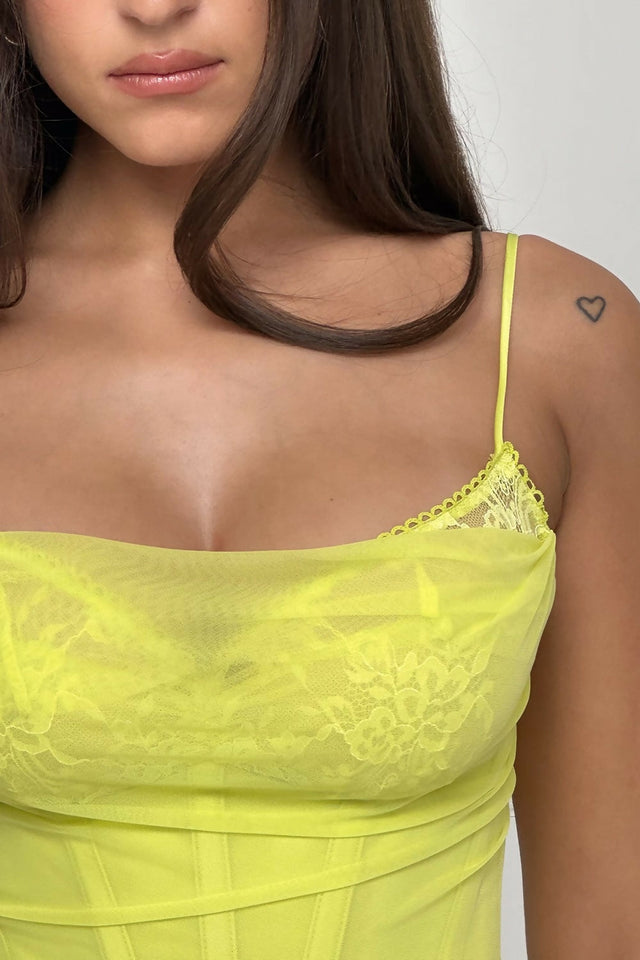 House of CB Nailani Maxi Lime - 8 / Yellow - Dresses