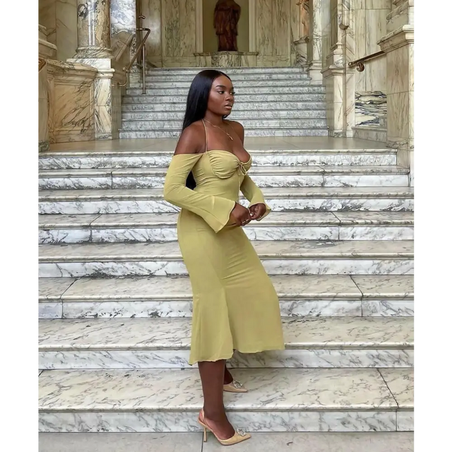 House of CB ‘Naomi’ Halter Midi - S / Green - Dresses