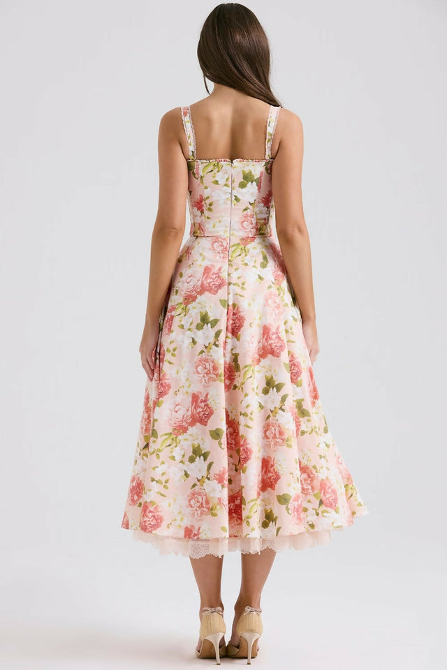 House of CB Rosalee Dress Pink Peony - 8 / Floral - Dresses