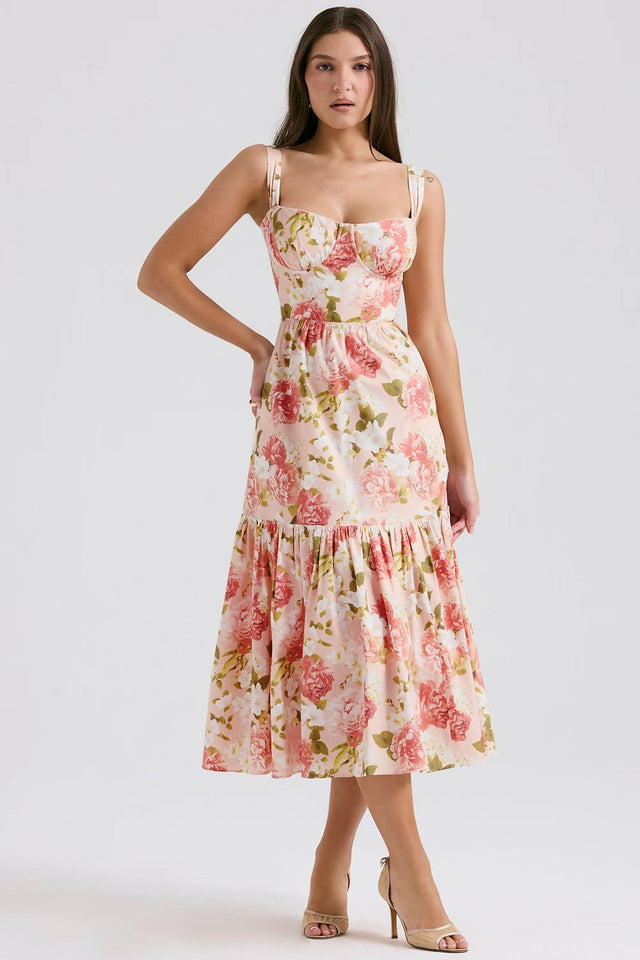 House of CB Rosalee Dress Pink Peony - 8 / Floral - Dresses