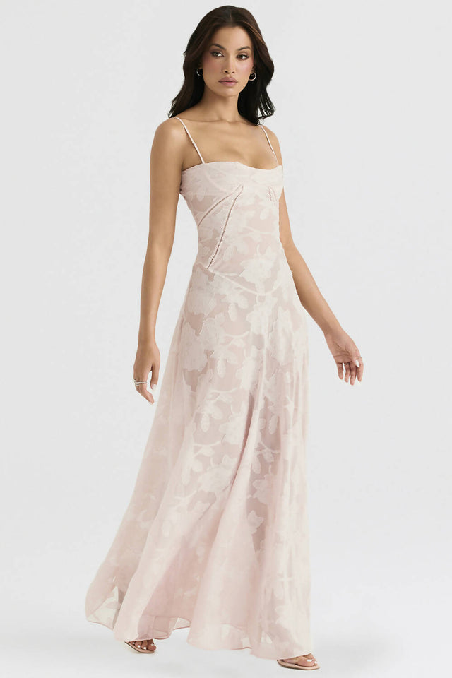 House Of CB Seren Corset Lace Back Floral Maxi Dress - Dresses