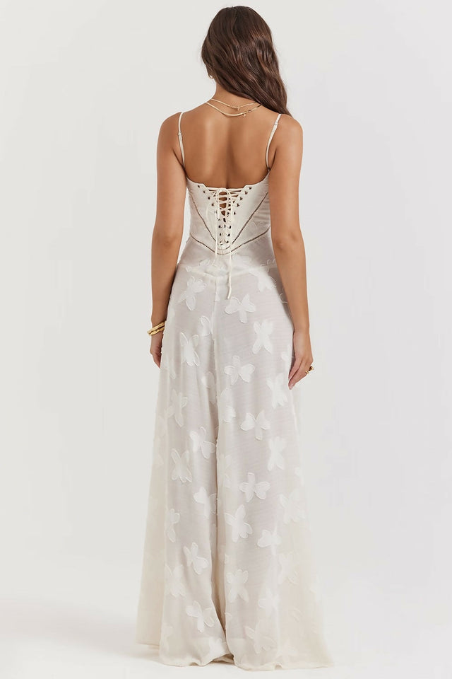 House of CB Seren Maxi Gown Ivory - 8 / White - Dresses