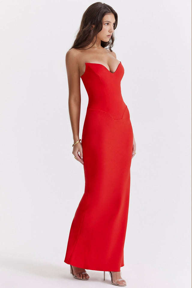 House of CB Tamara Gown - 6 / Red - Dresses
