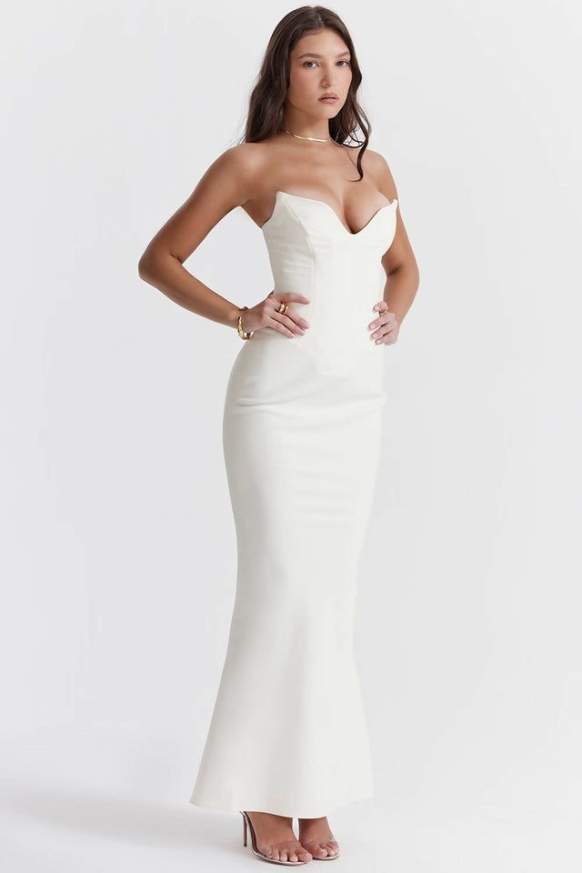 House of CB Tamara Maxi Ivory - 8 / White - Dresses