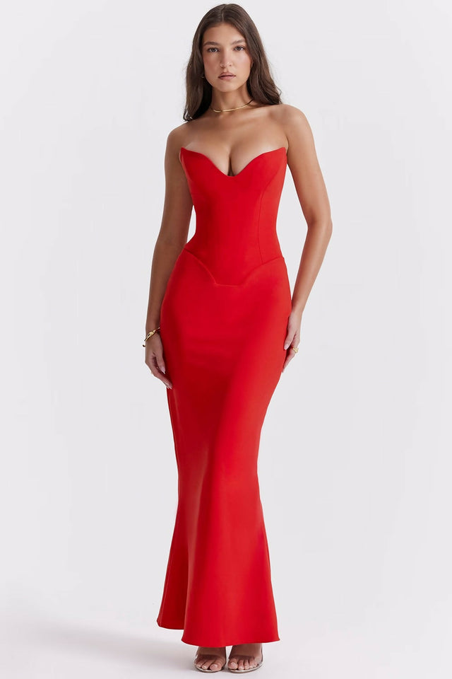 House of CB Tamara Maxi Red - Dresses