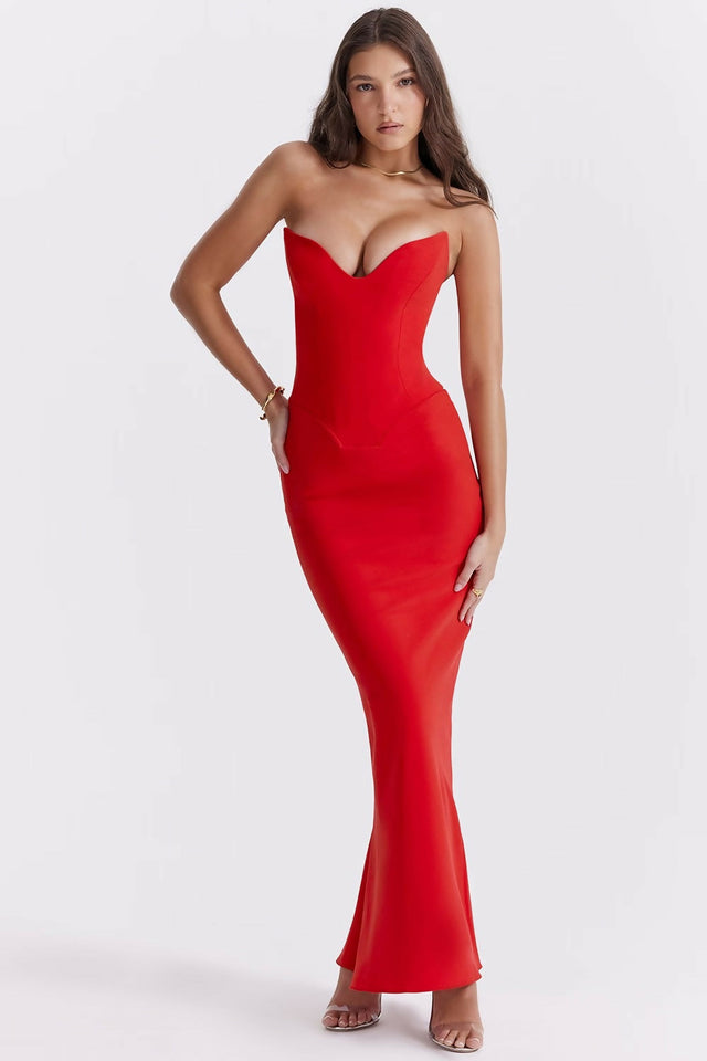 House of CB Tamara Maxi Red - Dresses