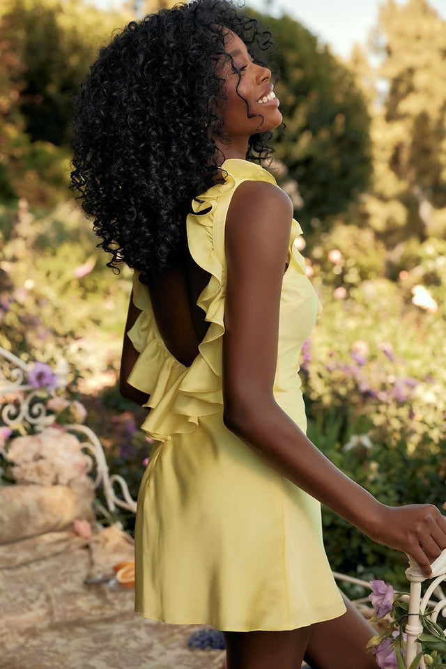 House of CB Tink Mini Dress - 8 / Yellow - Dresses