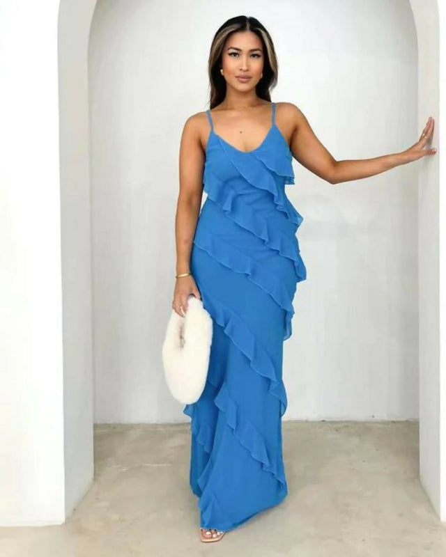 Hussh Fiesto Maxi Dress in Cobalt - 10 / Blue - Dresses