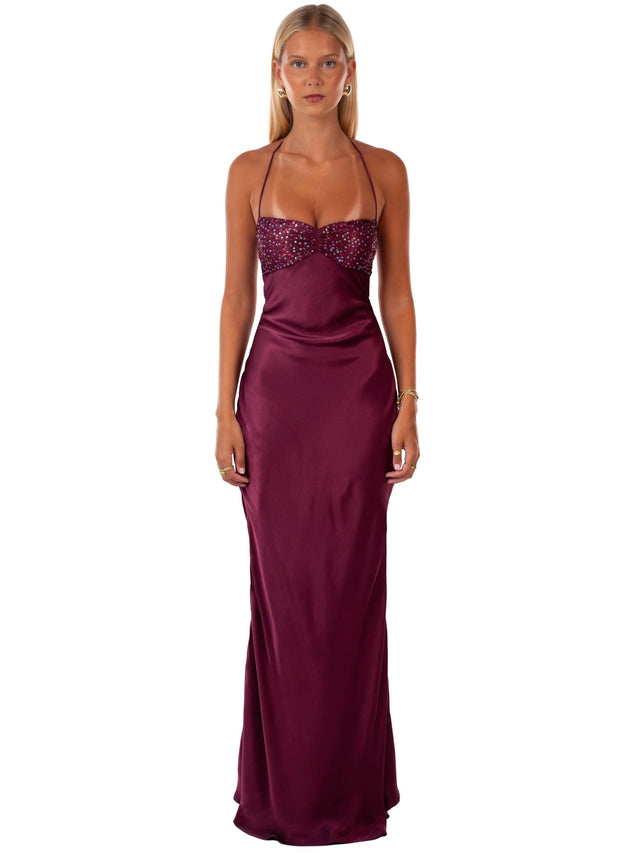 I Am Delilah Jade Maxi Dress Berry - 8 / Red - Dresses