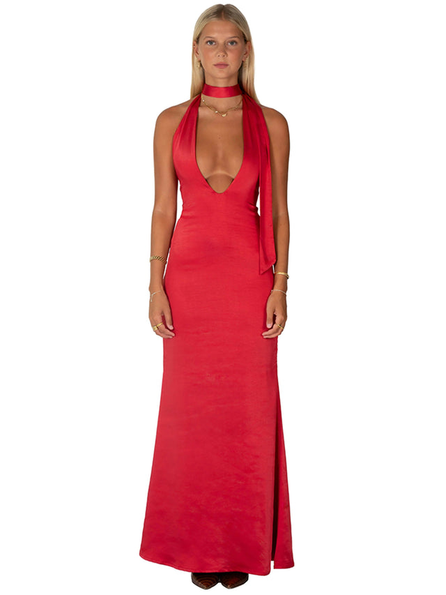 I am Delilah Margot Gown Cherry Red - Dresses