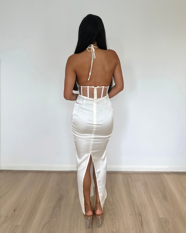 Derma Department Harlow Midi Dress White