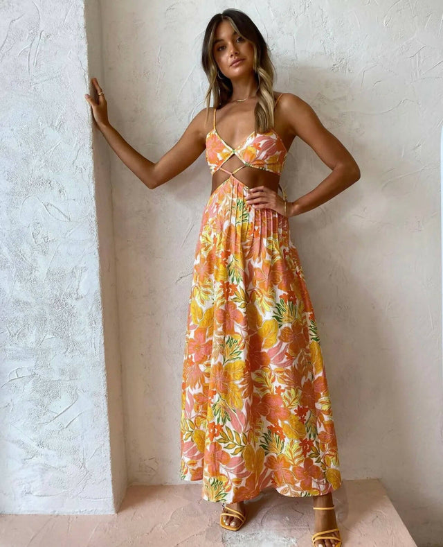 Issy Citrus Dress in Aloha Print - 8 / Floral - Dresses