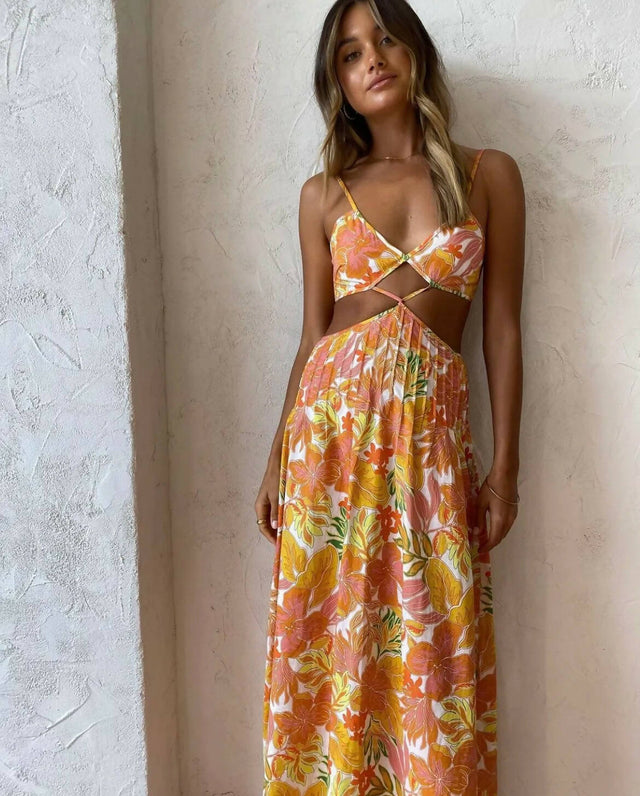 Issy Citrus Dress in Aloha Print - 8 / Floral - Dresses