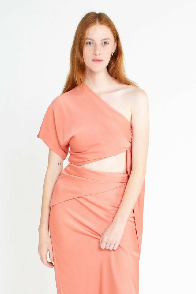 Issy Mona Dress Peach - 10 / Peach - Dresses