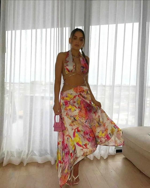 Ivona Skelo Tramonto Set Floral Size S / AU 8 - 8 / Multi - Outfit Sets