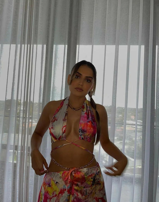 Ivona Skelo Tramonto Set Floral Size S / AU 8 - 8 / Multi - Outfit Sets