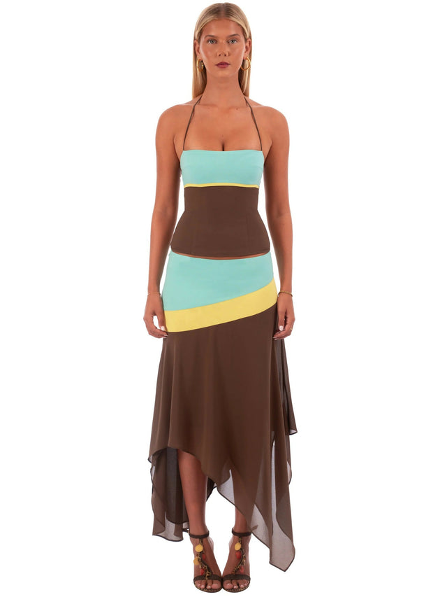 I am Delilah Iris Corset & Midi Skirt Mocha
