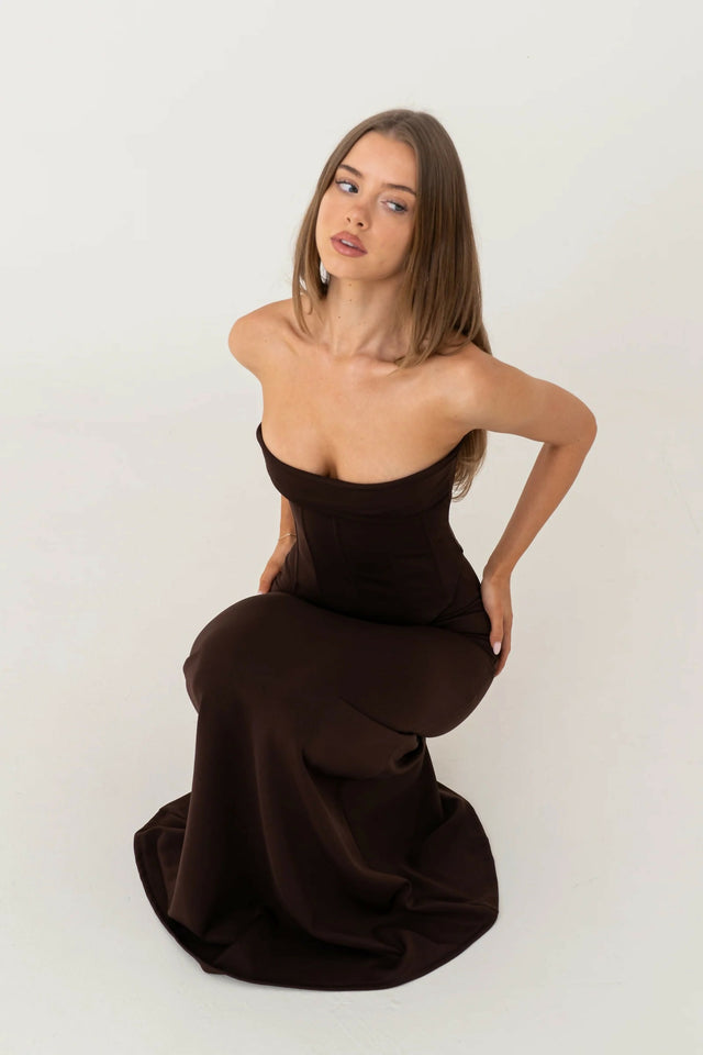 HNTR the Label Louie Gown Brown Size 10