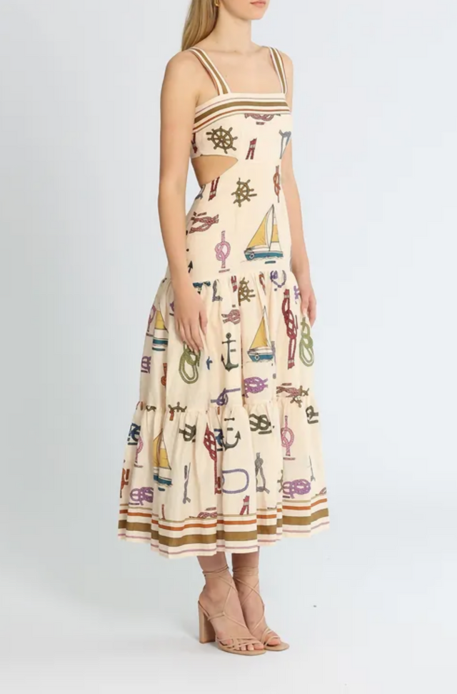 Alemais Ships Ahoy’ Sun Dress Multi