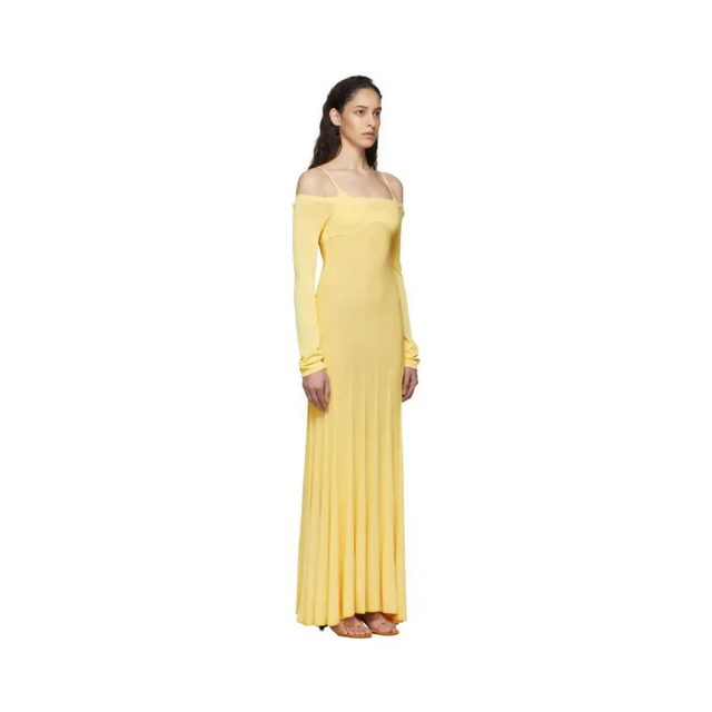 jacquemus-Yellow-Yellow-La-Robe-Maille-Valensole-Dress