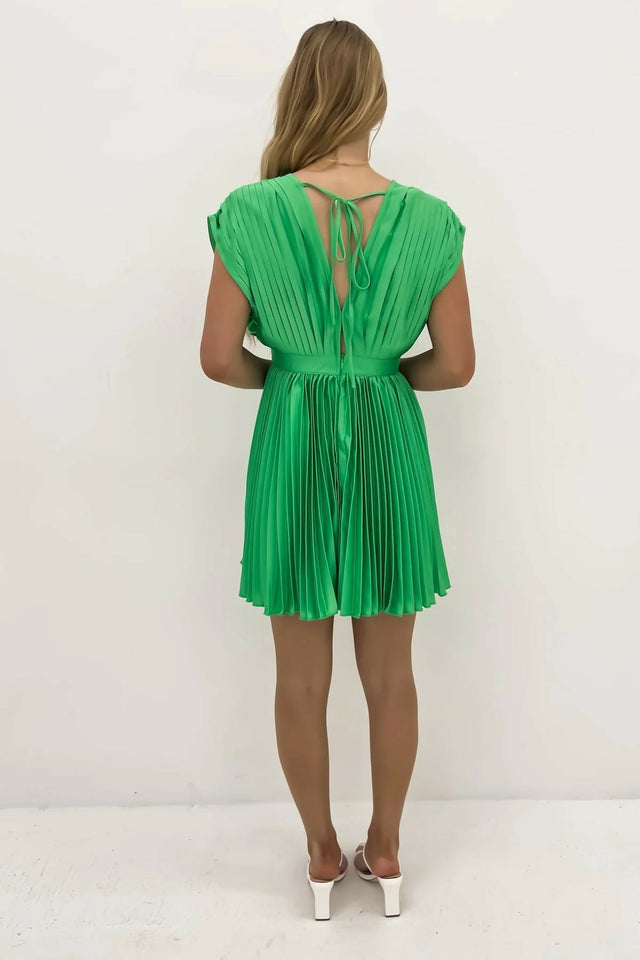 Jean Jail Patrick Mini Dress in Green - Dresses