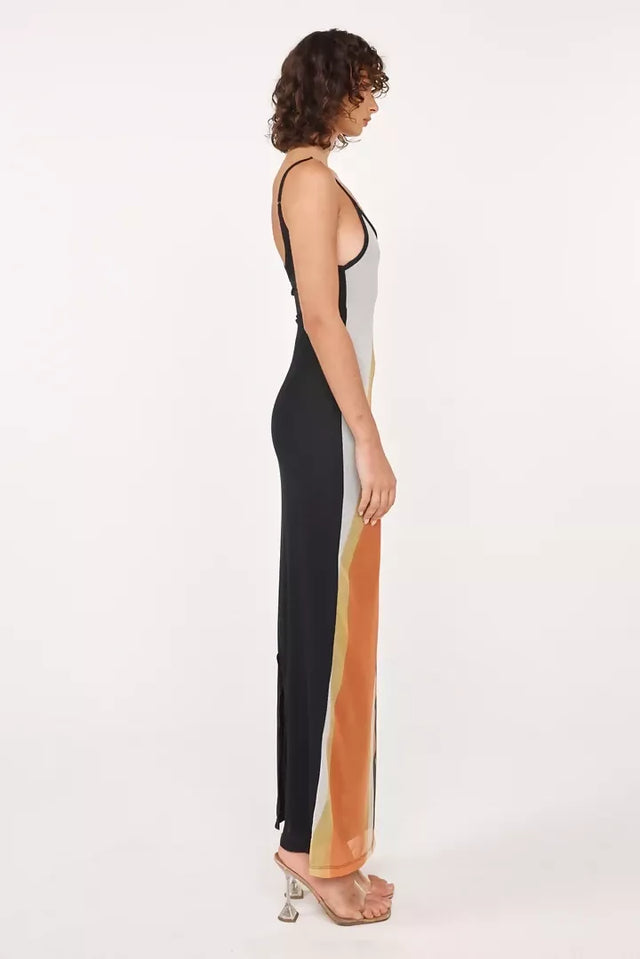 Jefre Sèi Papaya Midi Dress Papaya Print Black Size S - 8 / Print - Dresses