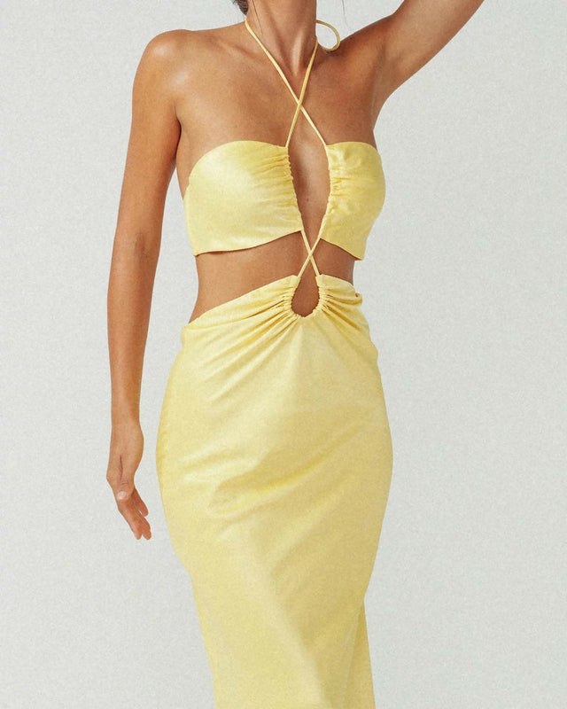 JGR & STN Ruby Maxi Dress - 10 / Yellow - Dresses