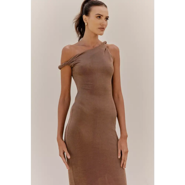 Johansen - The Long Poppy Dress - Taupe - Dresses
