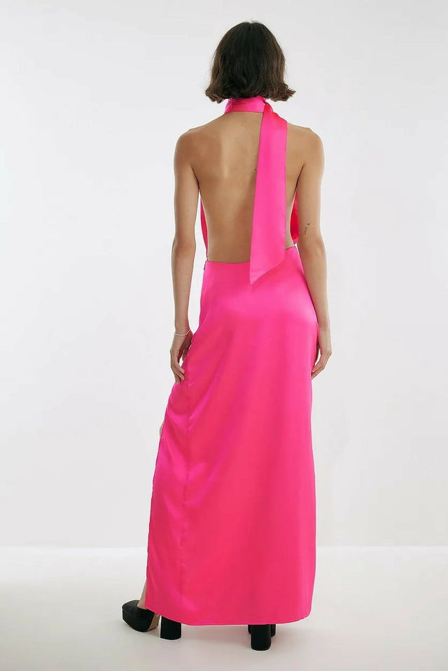 Josephine HJ x NA-KD Scarf Gown Pink - 8 / Pink - Dresses
