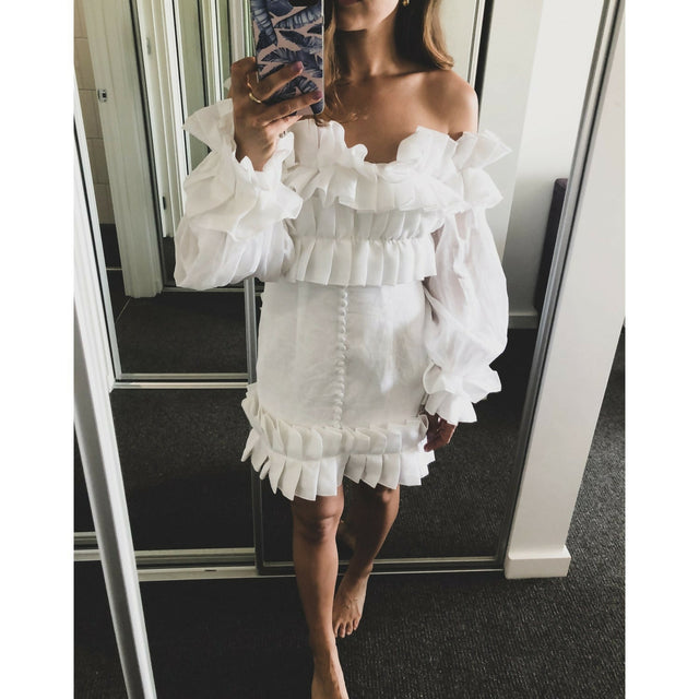 Joslin Alison Linen Ramie Dress - Sale - 8 / White - Dresses