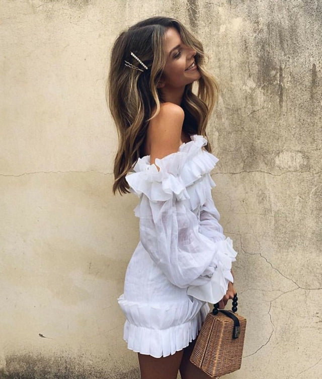 Joslin Studio Alison Ramie Dress - 8 / White - Dresses