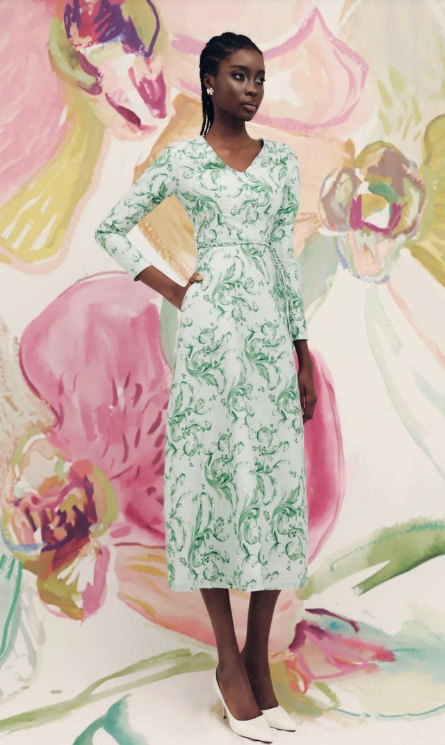 Justin Tong Eleanor Maxi Dress - 12 / Green - Dresses