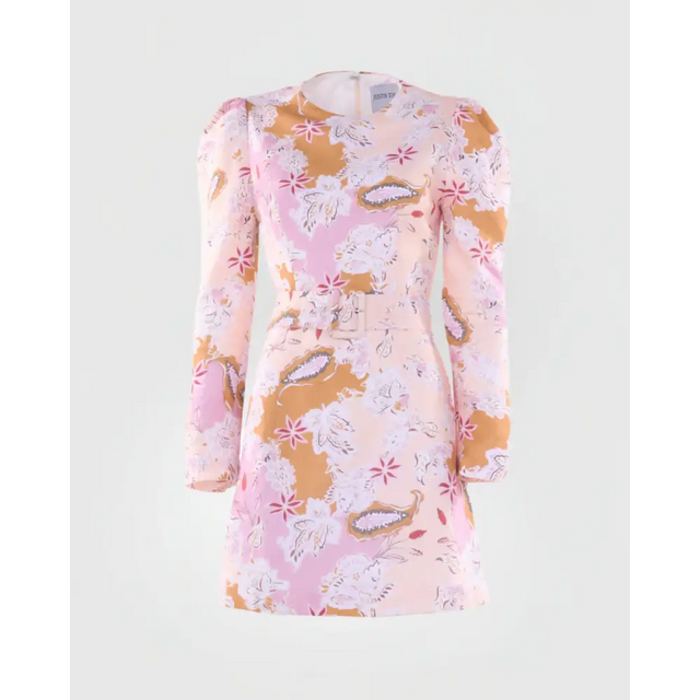 Justin Tong Hazel Mini Dress Enchanted Waters Size 16 - 16 / Print - Dresses