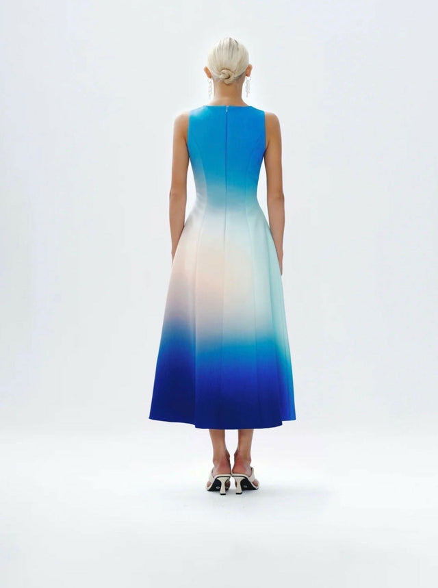 Justin Tong Serenity Dress - 12 / Blue - Dresses