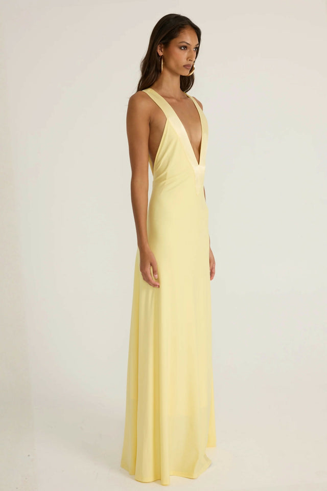 Ance Gria Rosa Gown Yellow Lemon Size 8