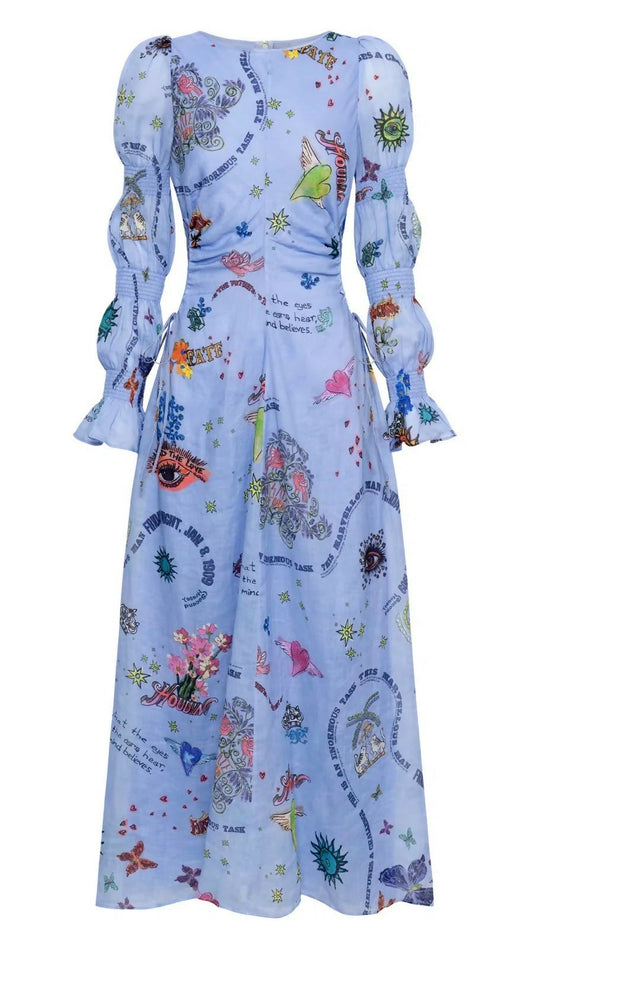 Kate Ford Caracus Cut Out Gown Multi Print Size 10 - Dresses