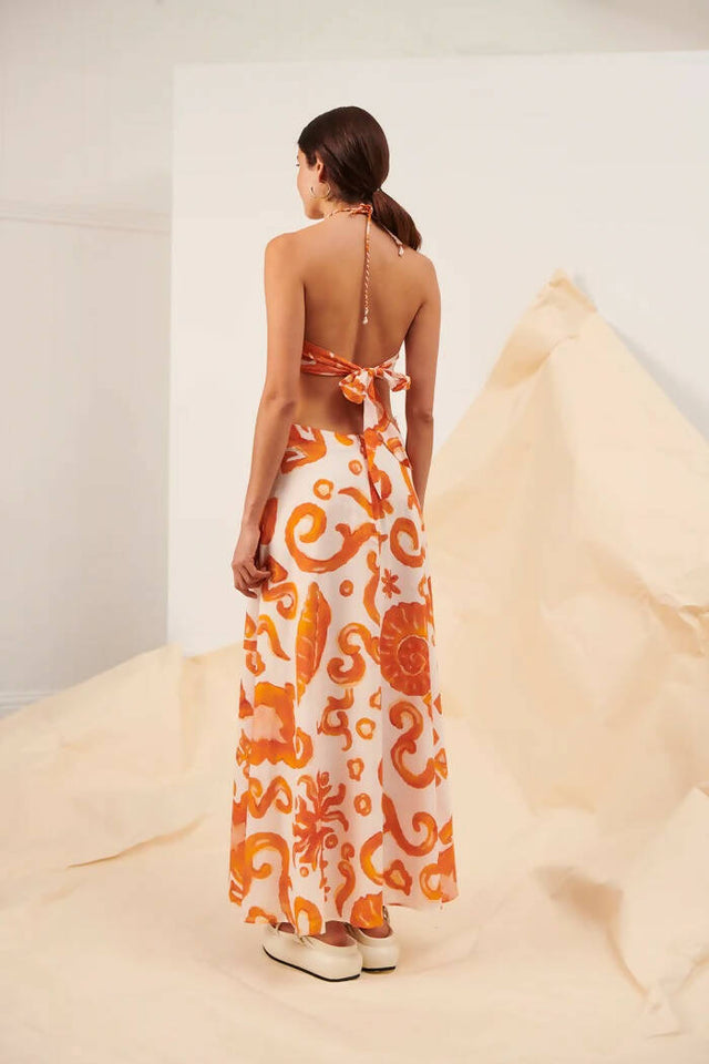 Kate Ford Elis Twist Gown in Multi - 8 / Print - Dresses