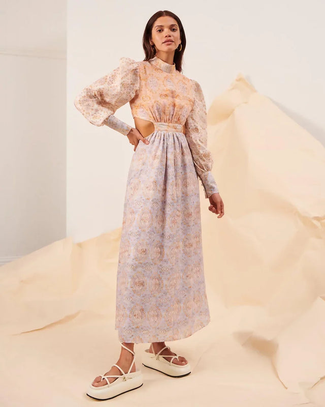 Kate Ford Ithaca Opened Gown Print Size 10 - 10 / Multi - Dresses