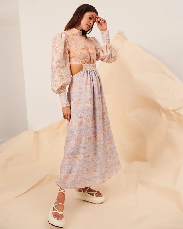 Kate Ford Ithaca Opened Gown Print Size 10 - 10 / Multi - Dresses