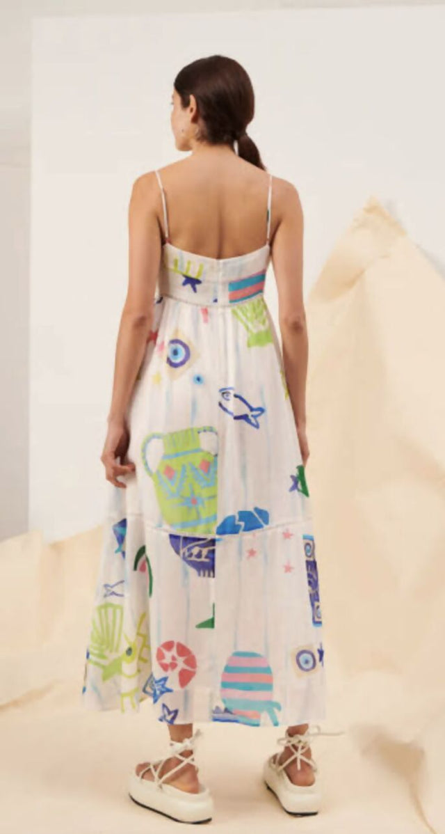 Kate Ford Pella Ladder Bustier Dress - 16 / Multi - Dresses