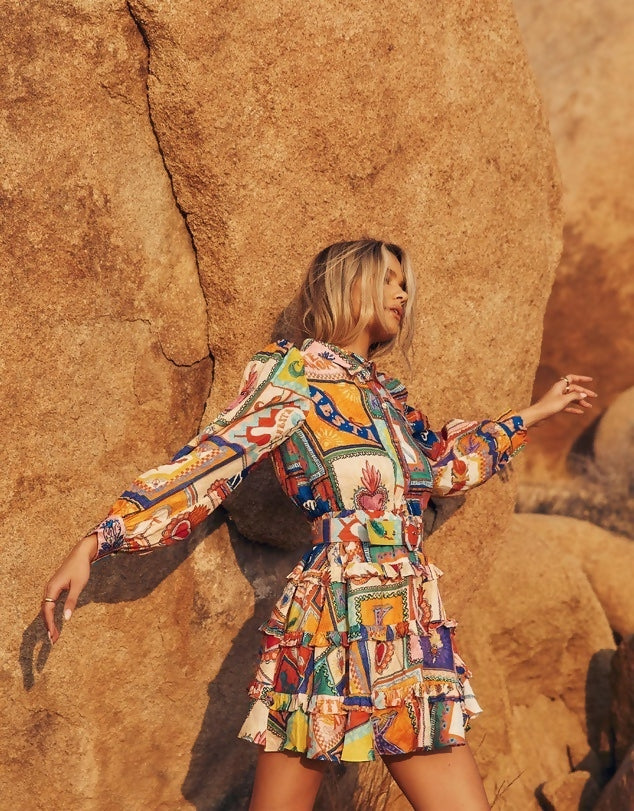 Kate Ford Viatoris Mini Dress - 8 / Print - Dresses