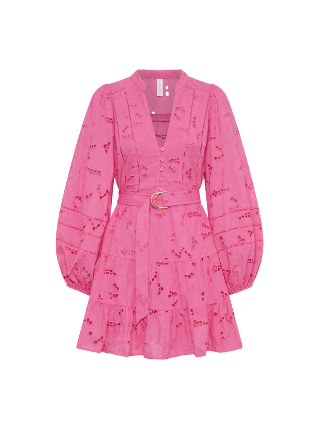 Kivari Corfu Mini Dress Pink Size AU 6 - 6 / Pink - Dresses